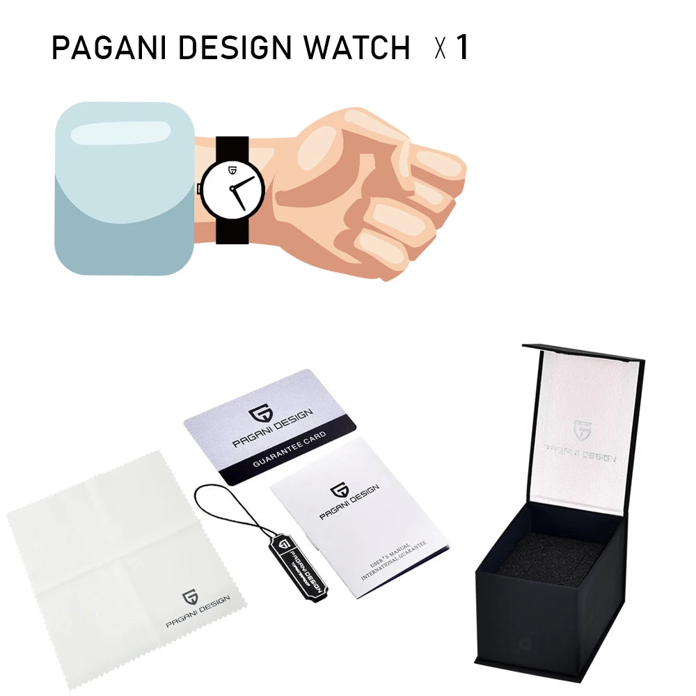 PAGANI DESIGN New Fashion Luxury Watch Mechanical Automatic Watch Sports Waterproof Rubber Rotating Frame Luminous Watch for Man