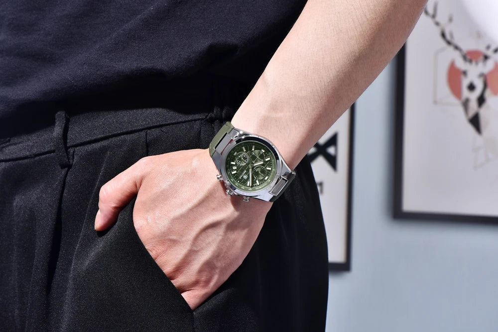 2025 New BENYAR Men's Watches Top Brand Luxury Watch For Men Chronograph Quartz Wristwatch Clock Waterproof Leather Reloj Hombre