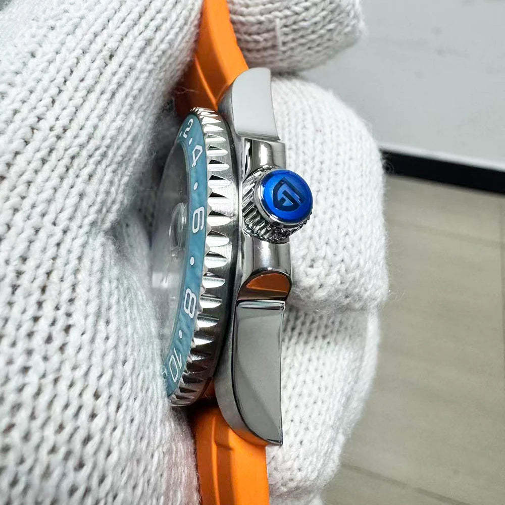 PAGANI DESIGN New Fashion Luxury Watch Mechanical Automatic Watch Sports Waterproof Rubber Rotating Frame Luminous Watch for Man