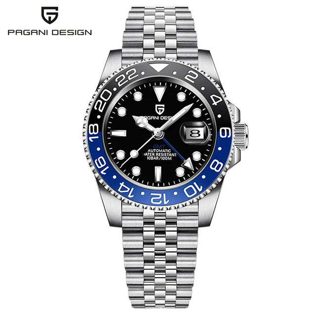 PAGANI DESIGN Top Brand 100M Waterproof Automatic Mechanical NH34 Watch 316L Stainless Steel Men's Watch PD-1662 reloj hombre