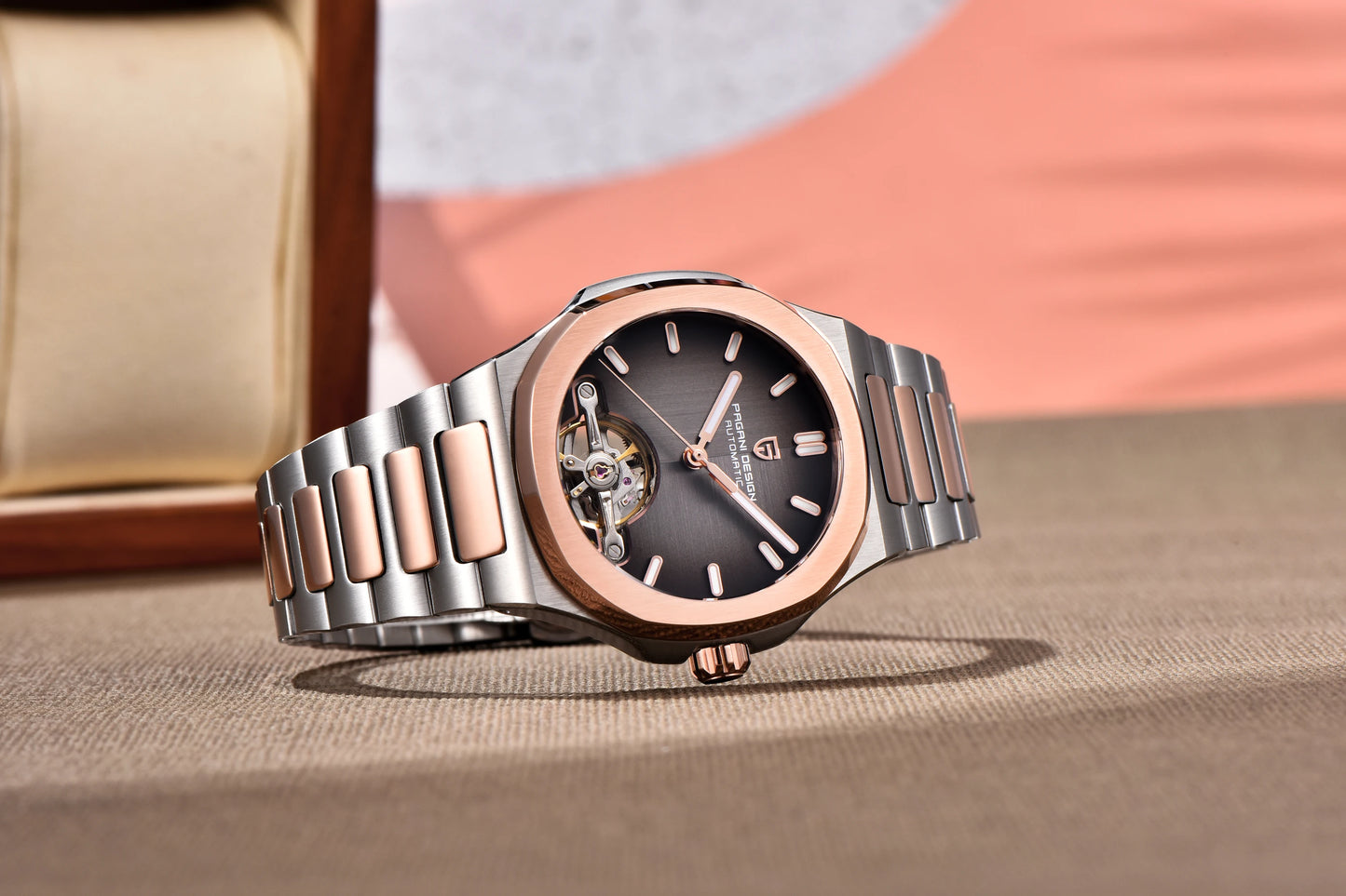 PAGANI DESIGN men's watch new mechanical automatic watch men's luxury stainless steel AR Sapphire crystal luminous men's watch