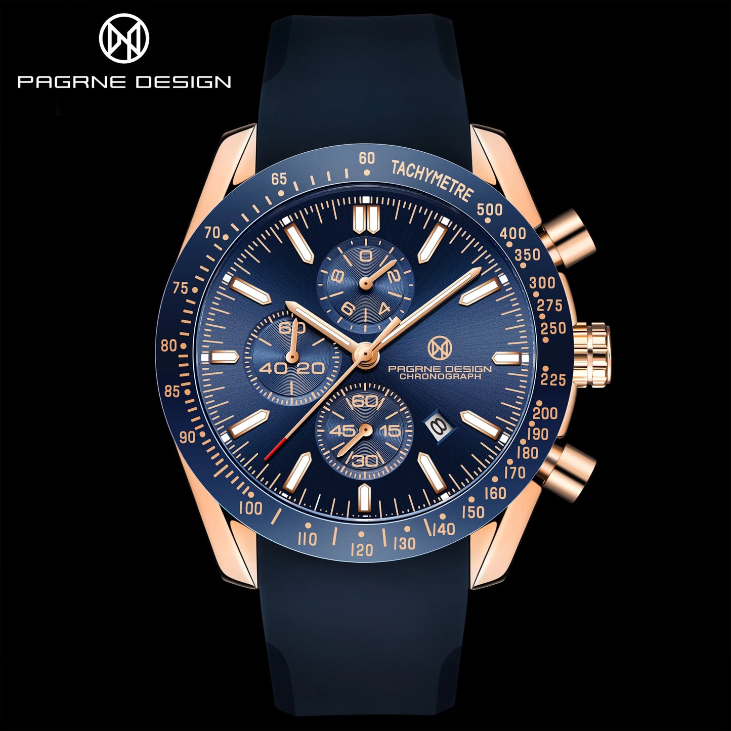 PAGRNE DESIGN Quartz Watches Multi functional chronograph 44mm Fashionable men's watch PAGANI DESIGN Extended Brand PG5140