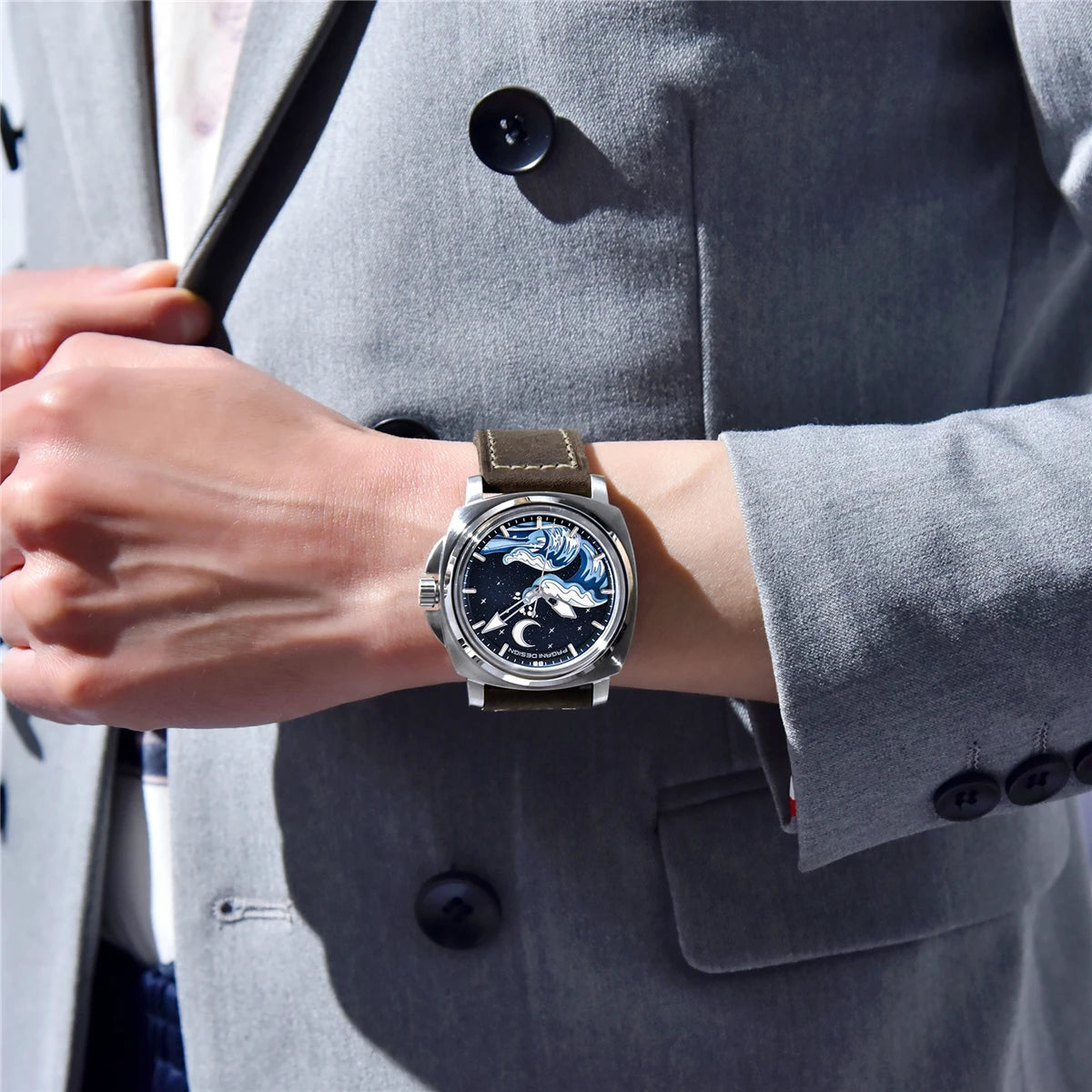 Pagani Design 2025 New NH35A 43MM Fashionable Men's Automatic Mechanical Watch Stainless Steel Waterproof 10Bar dial Glow reloj