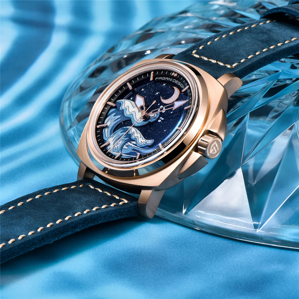 Pagani Design 2025 New NH35A 43MM Fashionable Men's Automatic Mechanical Watch Stainless Steel Waterproof 10Bar dial Glow reloj