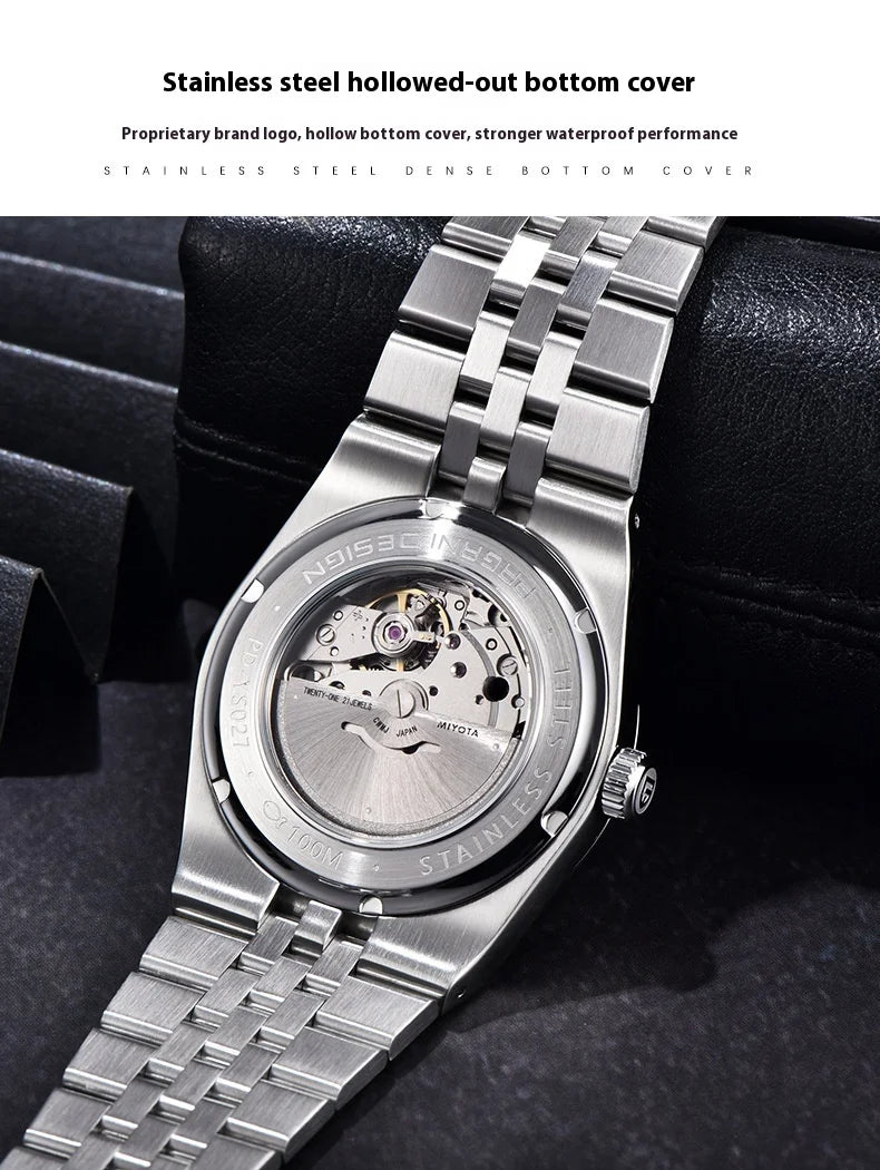 PAGANI DESIGN Men's Watch Fully Automatic Mechanical Stainless Steel Strap Night Light Watch PDYS027