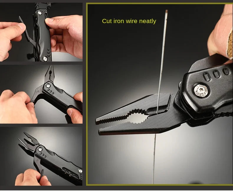 Multifunctional Knife Pliers Outdoor Home Portable Outdoor Survival Folding Knife Plier Screwdriver Hand Tool Car Emergency Tool