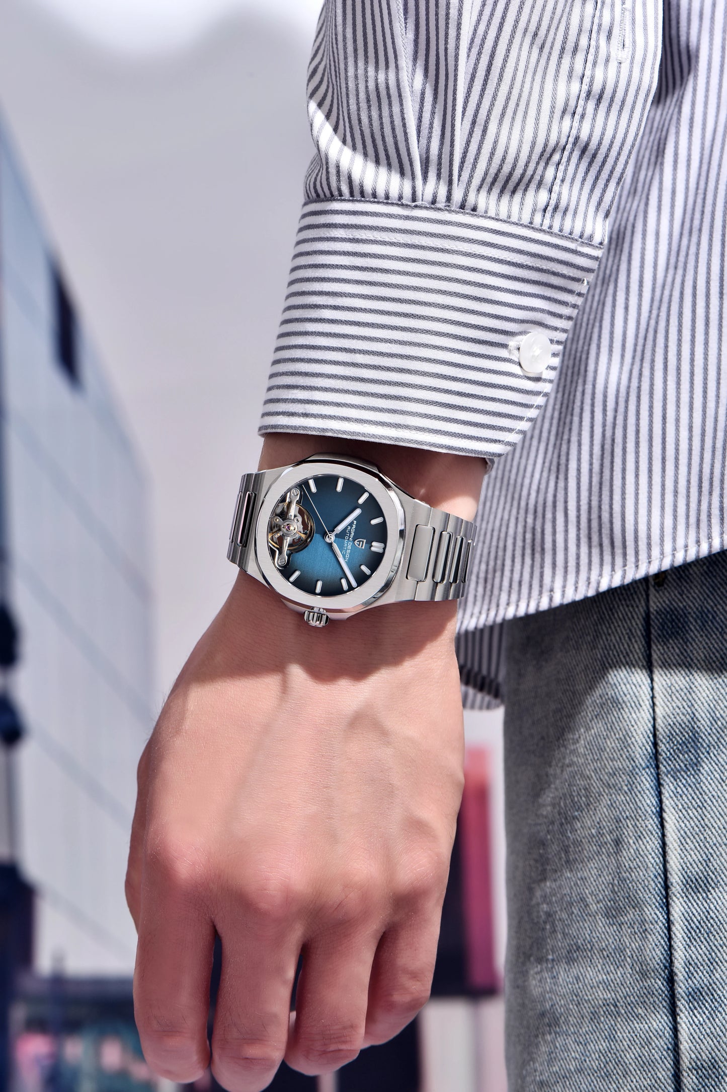 PAGANI DESIGN men's watch new mechanical automatic watch men's luxury stainless steel AR Sapphire crystal luminous men's watch