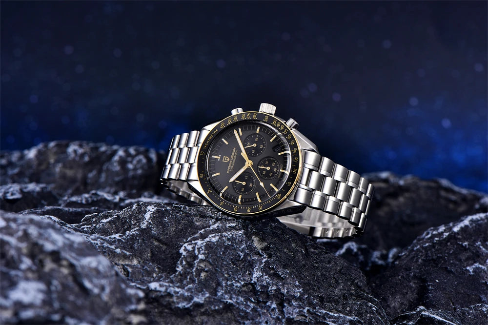 PAGANI DESIGN 2025 New Moon Watch For Men Quartz Multifunction Chronograph Sports Mens Watches Top Brand Luxury Sapphire Mirror