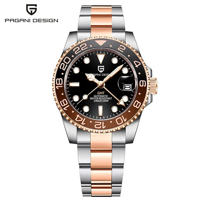 PAGANI DESIGN Top Brand 100M Waterproof Automatic Mechanical NH34 Watch 316L Stainless Steel Men's Watch PD-1662 reloj hombre