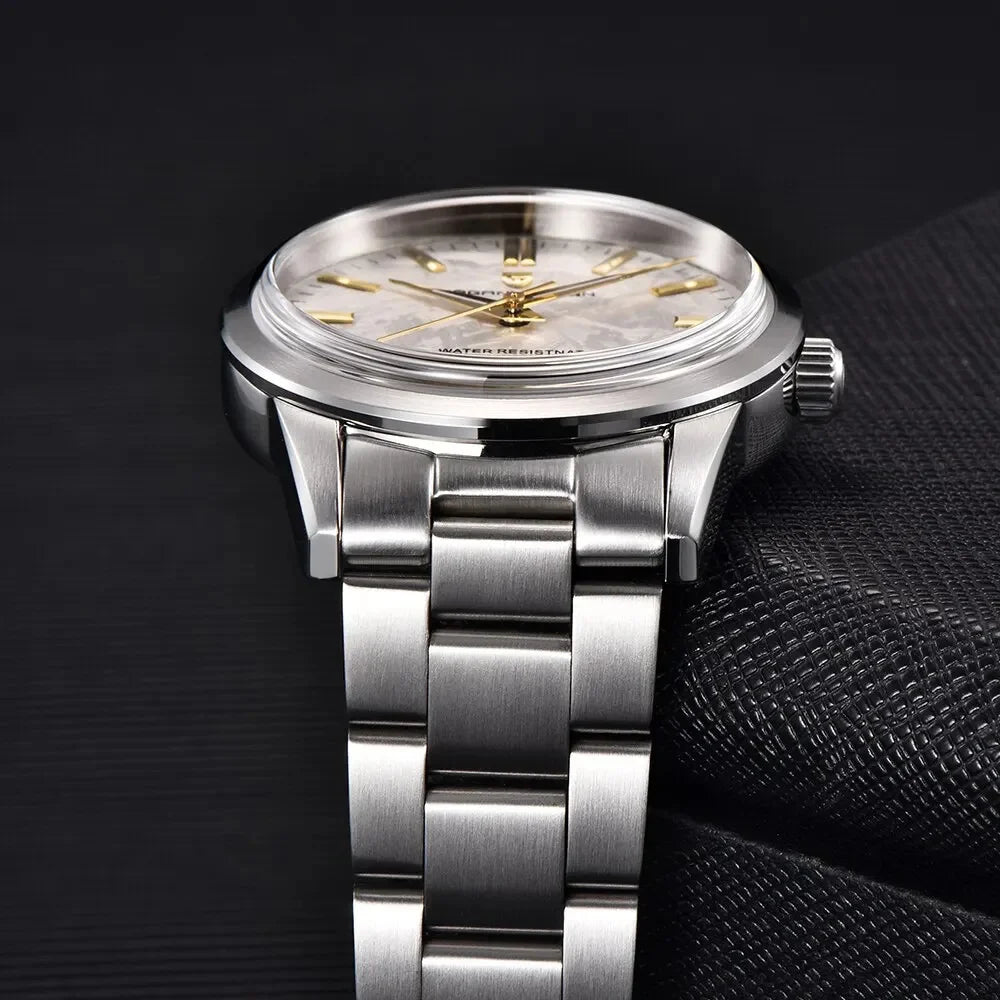 PAGANI DESIGN 40MM Meteorite dial Men Quartz Watches Luxury Business Sapphire 316L Stainless Steel 100M Waterproof Watch For Men