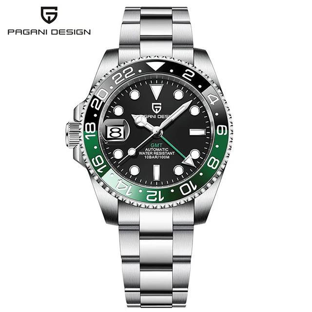 PAGANI DESIGN Top Brand 100M Waterproof Automatic Mechanical NH34 Watch 316L Stainless Steel Men's Watch PD-1662 reloj hombre