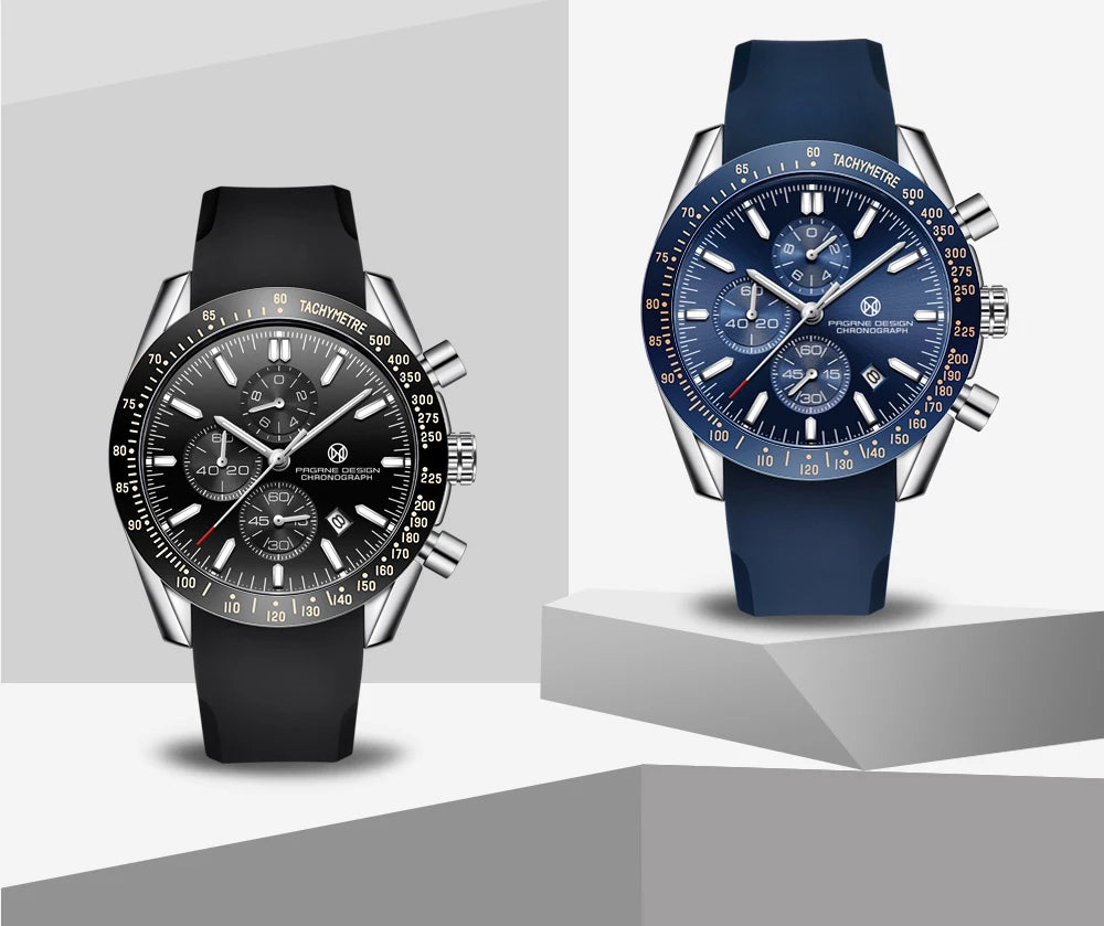 PAGRNE DESIGN Quartz Watches Multi functional chronograph 44mm Fashionable men's watch PAGANI DESIGN Extended Brand PG5140