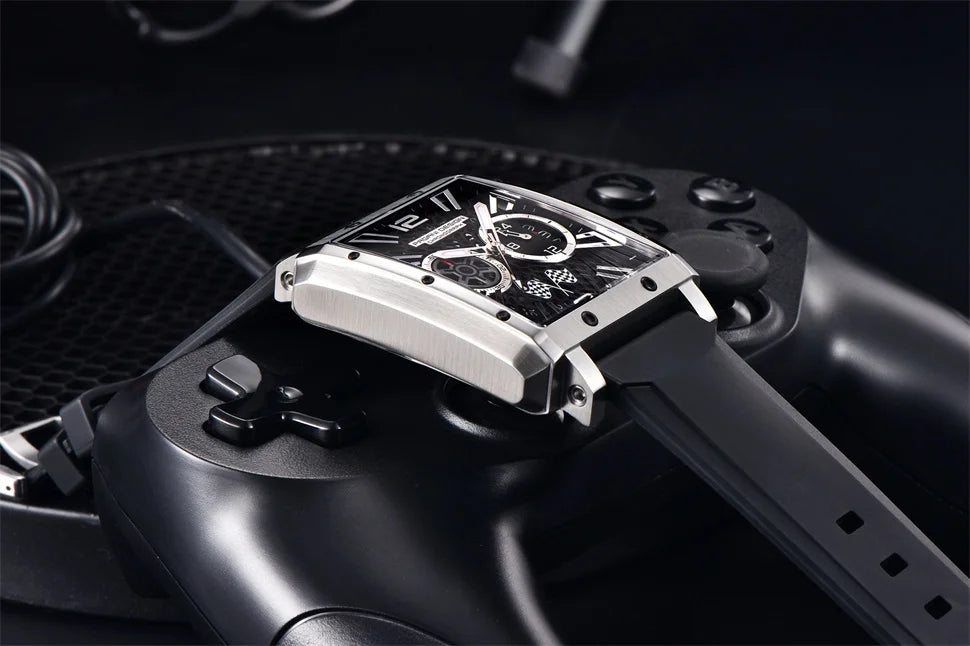 PAGANI DESIGN 2022 New Rectangular Watches for Men Top Brand Men's Sports Quartz Watches Skeleton Automatic Date Chronograph