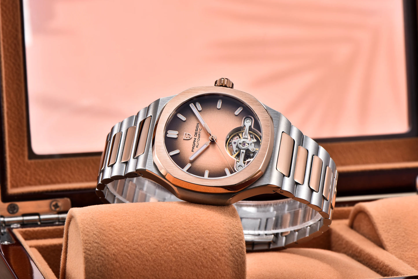 PAGANI DESIGN men's watch new mechanical automatic watch men's luxury stainless steel AR Sapphire crystal luminous men's watch