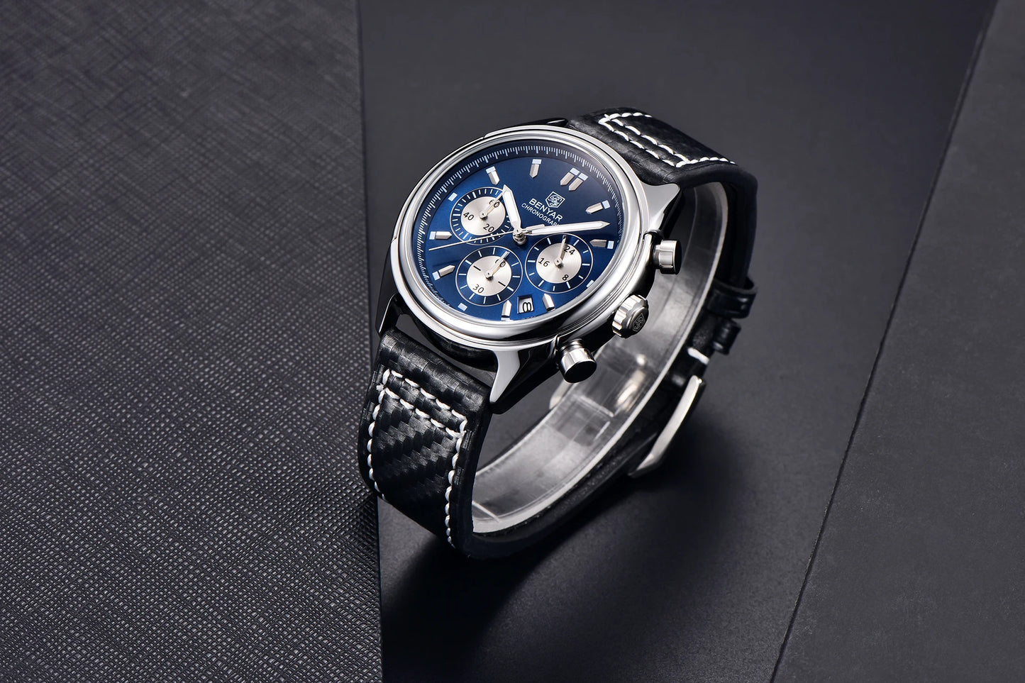 BENYAR 2024 New Watches Men Luxury Brand Chronograph Male Sport Watches Waterproof Stainless Steel Quartz Watch Relojes Hombre
