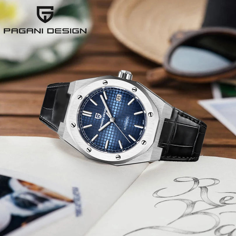 PAGANI DESIGN 2025 New 8215 Men's Automatic Mechanical Watch 40MM Sapphire Stainless Steel Waterproof 10Bar reloj hombre