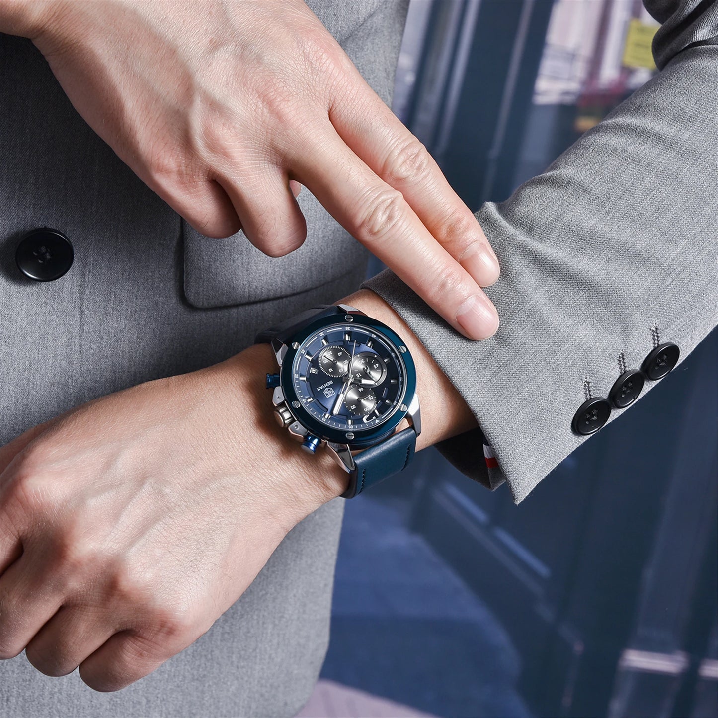 BENYAR Top Luxury Brand 2023 New Men's Watches Multifunction Quartz Sport Chronograph Watches Men Wrist Watch Relogio Masculino