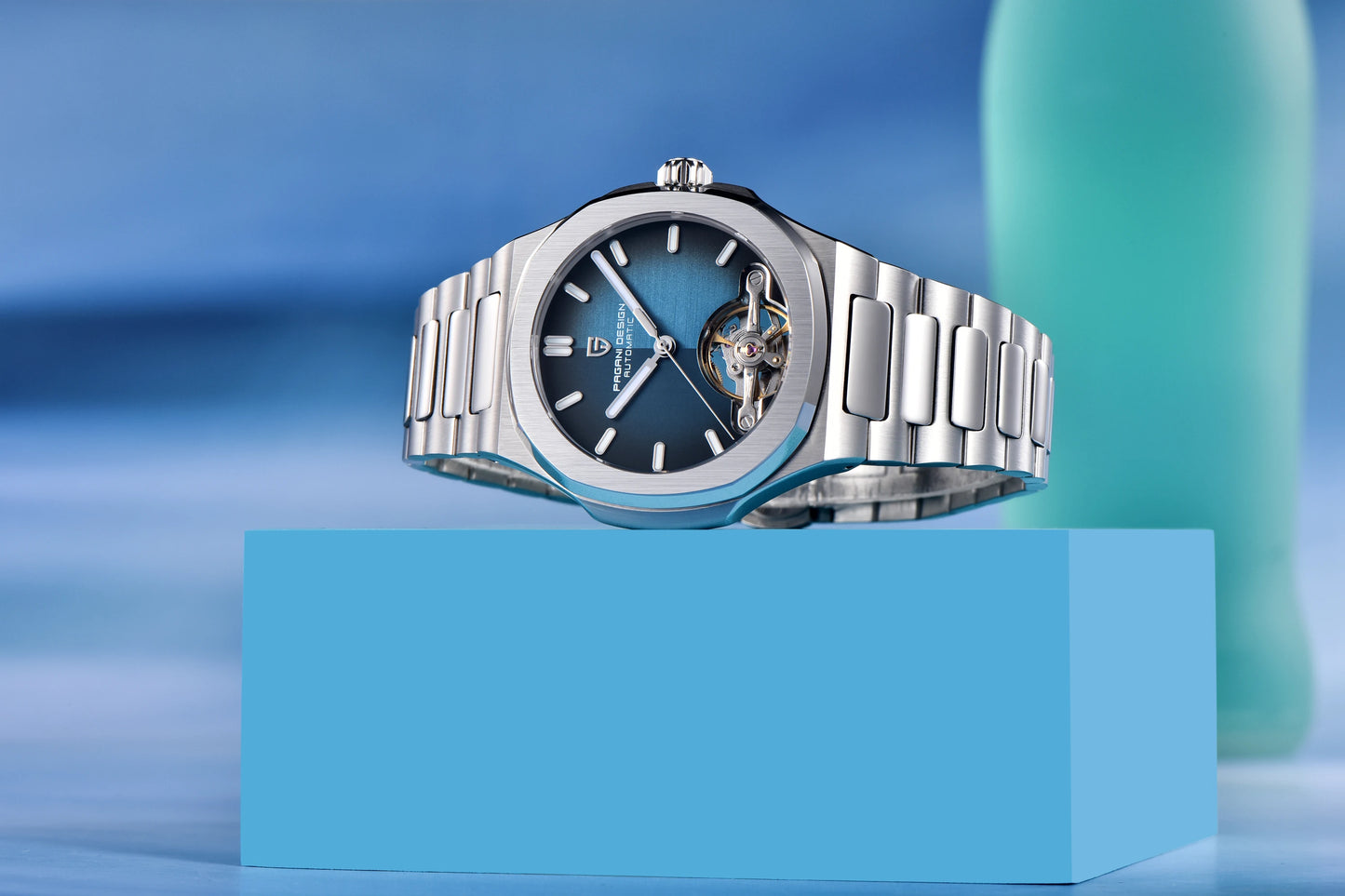 PAGANI DESIGN men's watch new mechanical automatic watch men's luxury stainless steel AR Sapphire crystal luminous men's watch