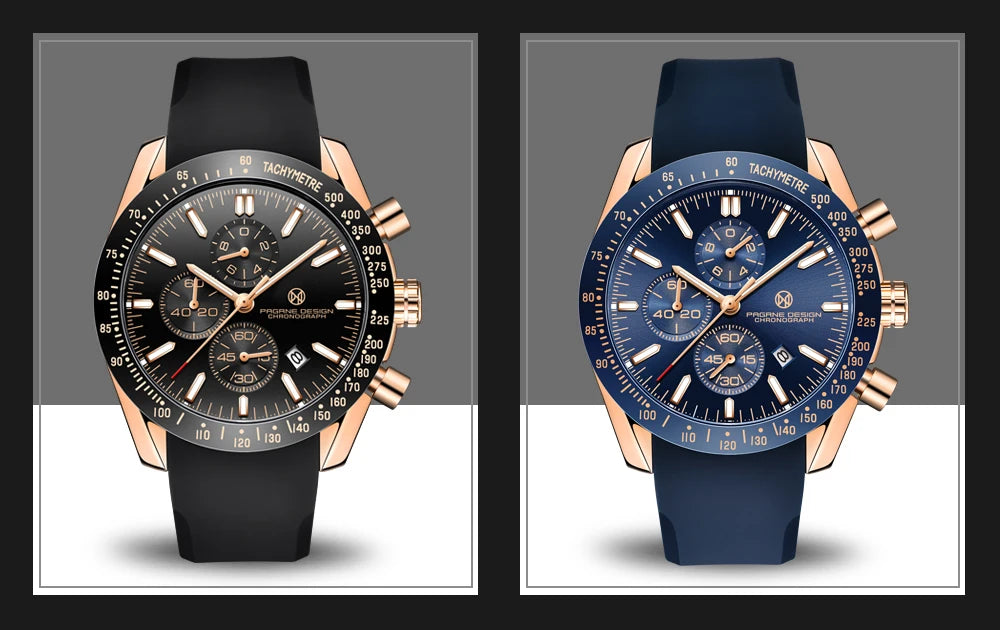 PAGRNE DESIGN Quartz Watches Multi functional chronograph 44mm Fashionable men's watch PAGANI DESIGN Extended Brand PG5140