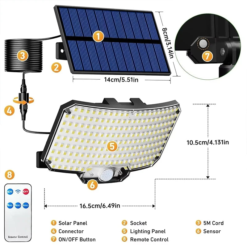 solar outdoor courtyard lights outdoor induction road lights garage lights single head split wall lights household rural yard