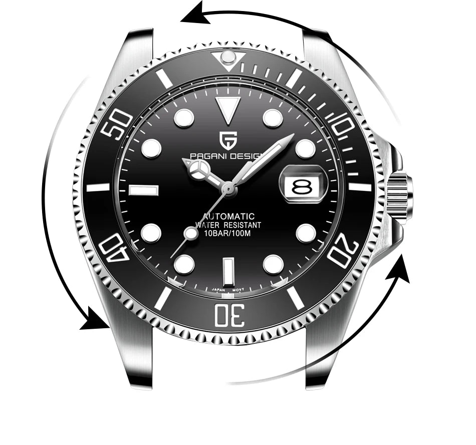 Pagani Design Mechanical Watch PD-1639 Japanese Movement Sapphire Glass Diver Style Elegant Timepiece for Men Automatic watches