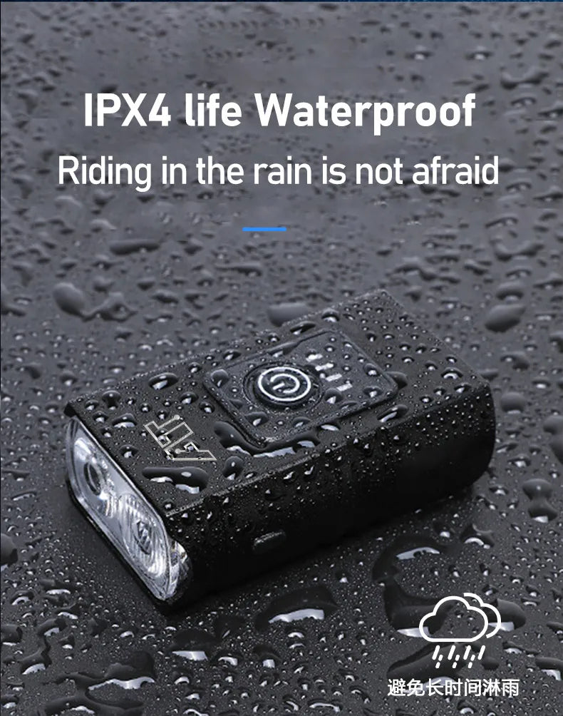 LED Bicycle Front Light Type-C Rechargeable Bicycle Headlight MTB Road Bike Headlamp Easy to Install Cycling Accessories