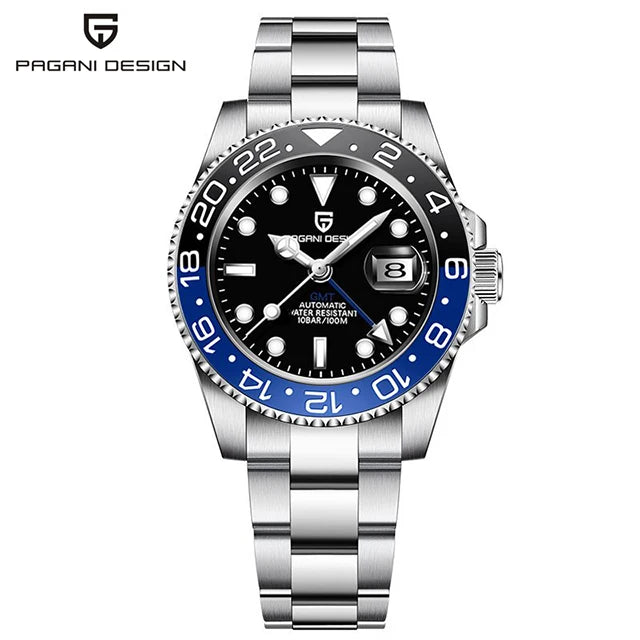 PAGANI DESIGN Top Brand 100M Waterproof Automatic Mechanical NH34 Watch 316L Stainless Steel Men's Watch PD-1662 reloj hombre
