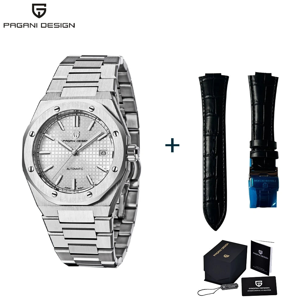 PAGANI DESIGN 2025 New 8215 Men's Automatic Mechanical Watch 40MM Sapphire Stainless Steel Waterproof 10Bar reloj hombre