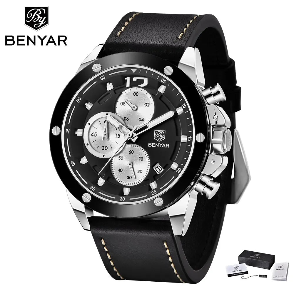 BENYAR Top Luxury Brand 2023 New Men's Watches Multifunction Quartz Sport Chronograph Watches Men Wrist Watch Relogio Masculino