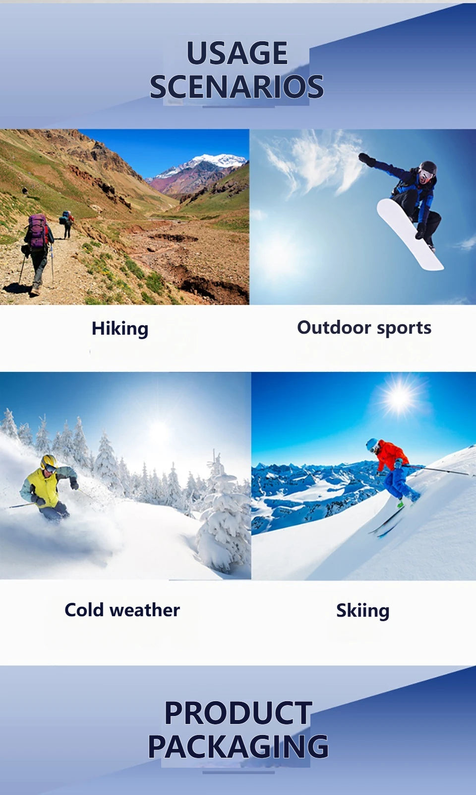 GTUBIKE 1 Pair Merino Wool Winter Men Warm Ski Socks Thicker Sports Snowboard Cycling Soccer Socks High Elastic Thermal Socks