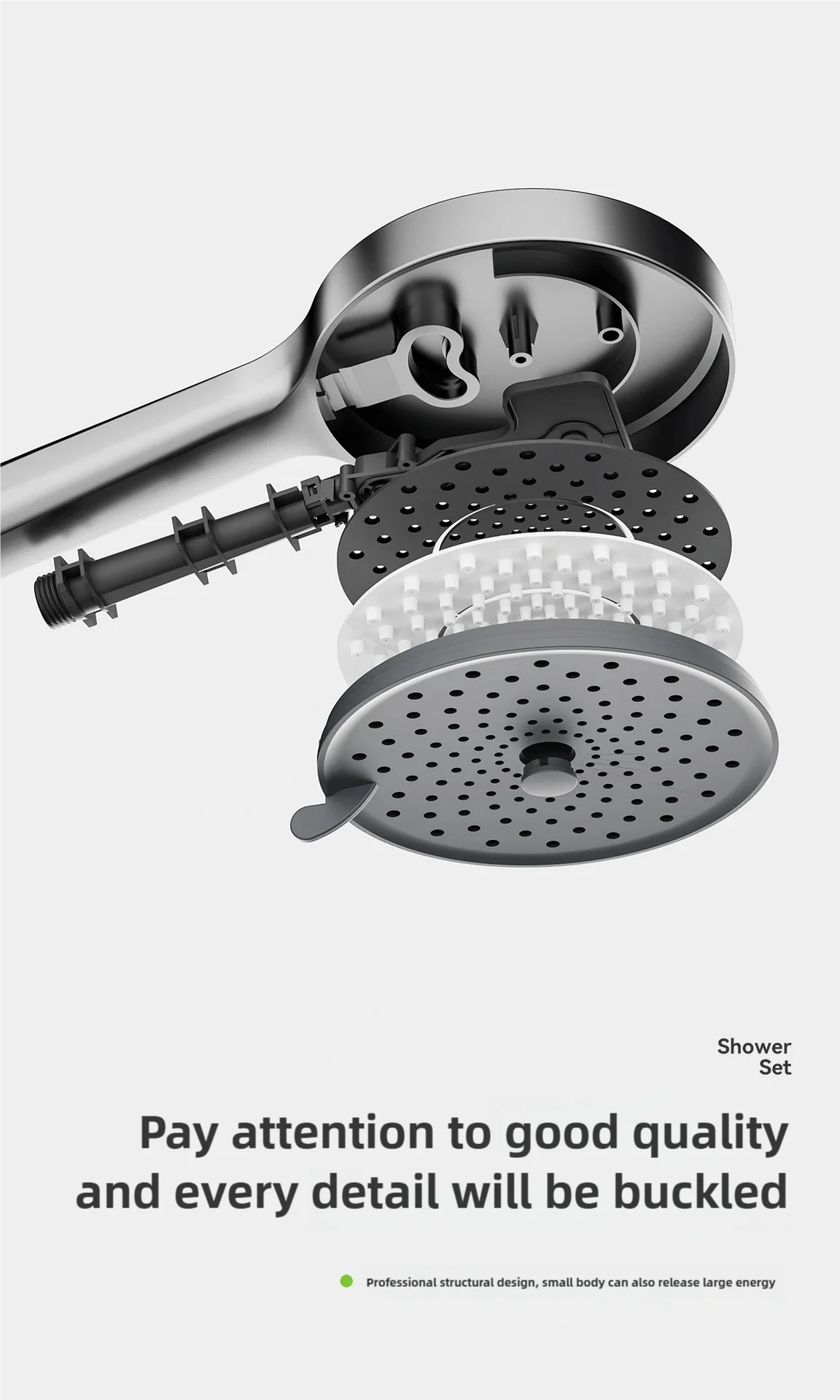 Gray Bathroom Shower Set Rainfall Shower Faucet Set Apartment Hotels Household multifunctional Split Bathtub Showers