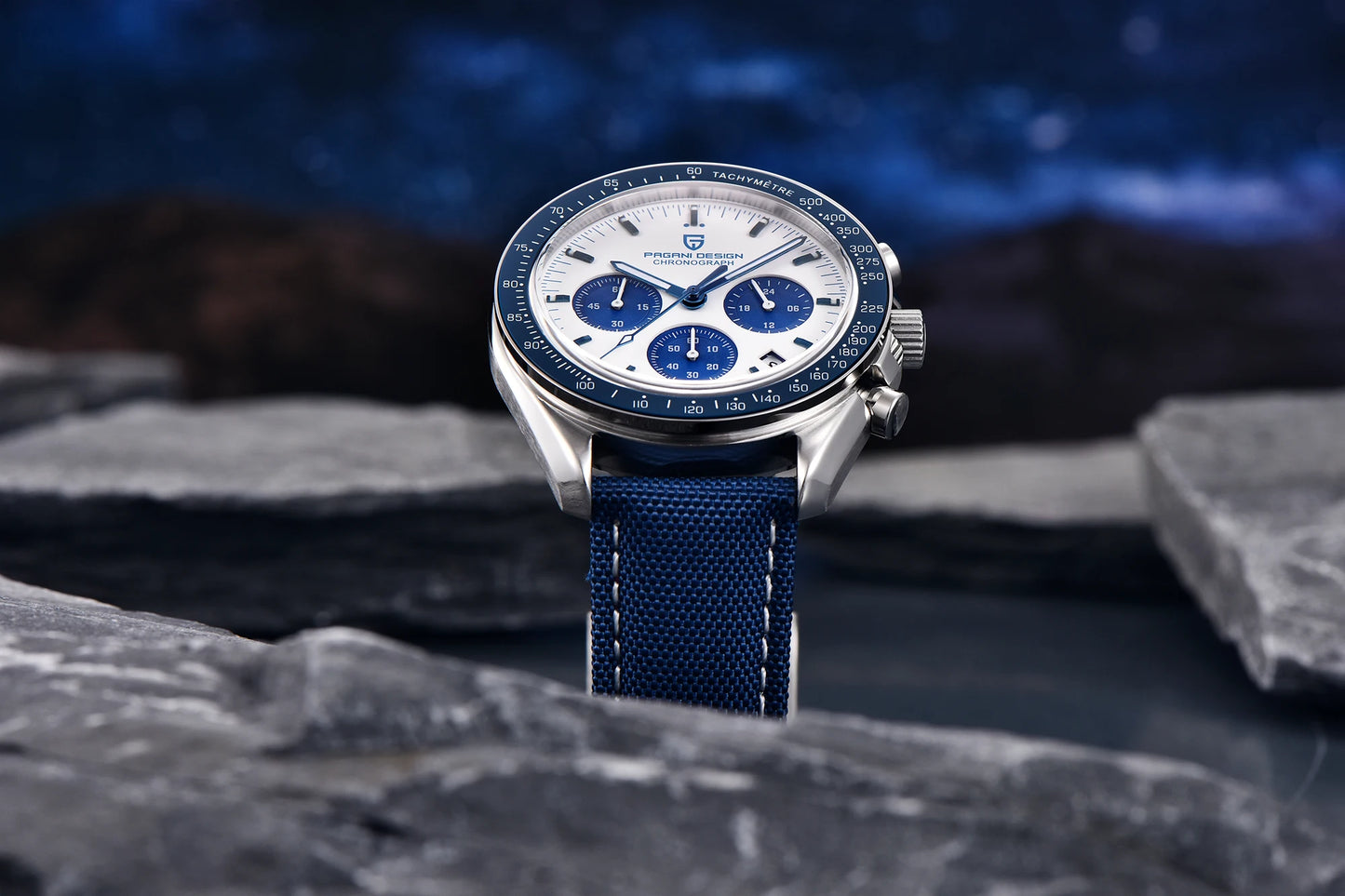 PAGANI DESIGN 2025 New Moon Watch For Men Quartz Multifunction Chronograph Sports Mens Watches Top Brand Luxury Sapphire Mirror