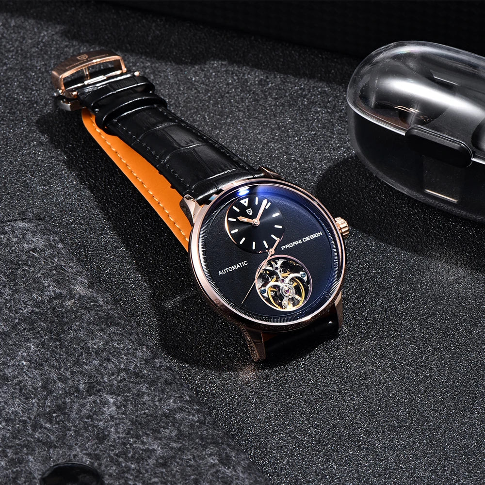 PAGANI DESIGN 2025 New Mechanical Tourbillon Men's watches 42mm Dial 100M Waterproof Watch Luminous Luxury Automatic Man watch
