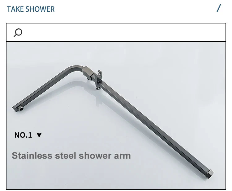 Grey Thermostatic Piano Digital Bathroom Shower Set 12 Inch Rain Shower Head Hot Cold Digital Bathroom Shower Set Accessories
