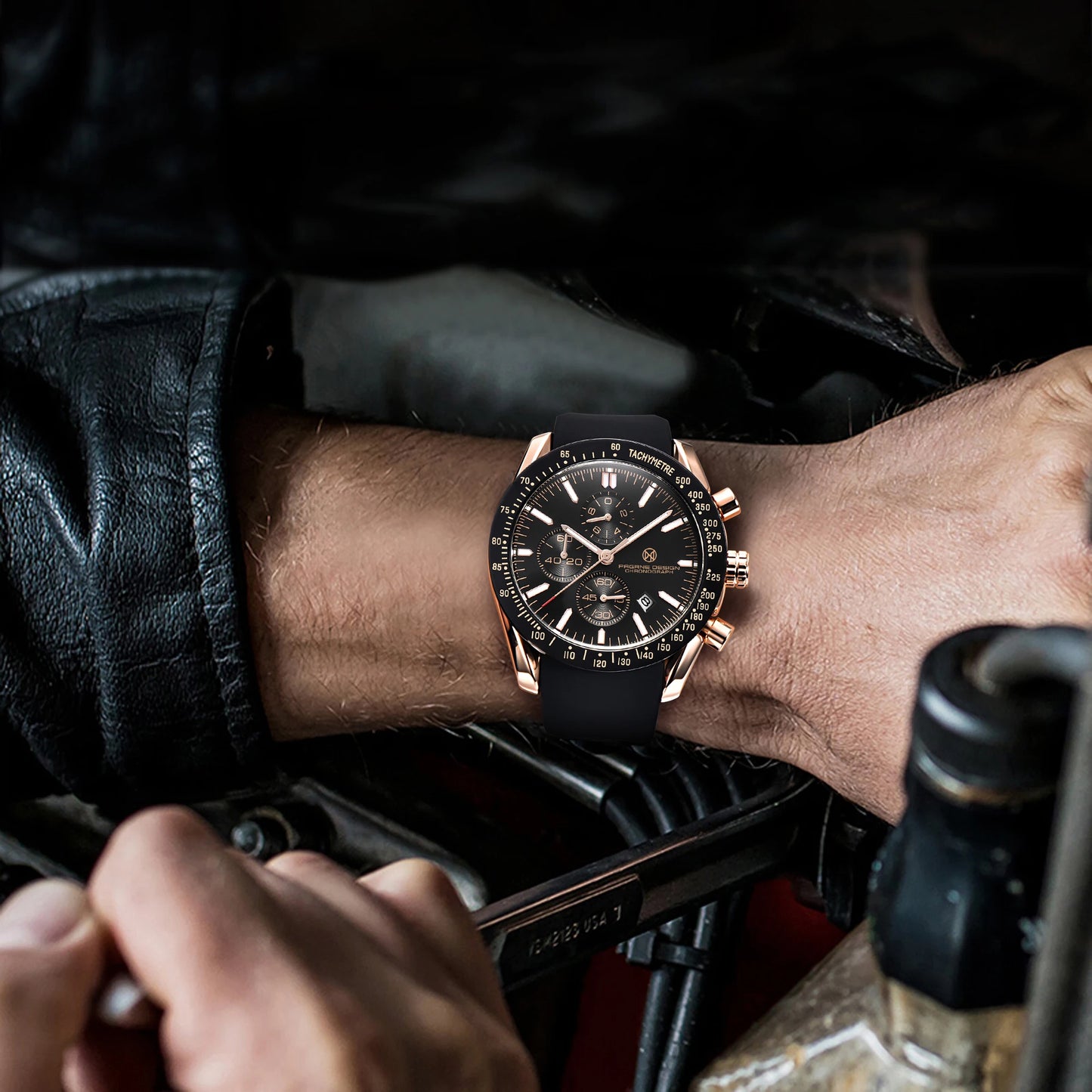 PAGRNE DESIGN Quartz Watches Multi functional chronograph 44mm Fashionable men's watch PAGANI DESIGN Extended Brand PG5140
