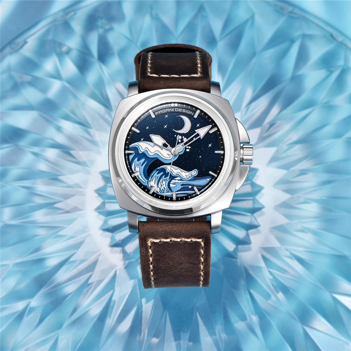 Pagani Design 2025 New NH35A 43MM Fashionable Men's Automatic Mechanical Watch Stainless Steel Waterproof 10Bar dial Glow reloj