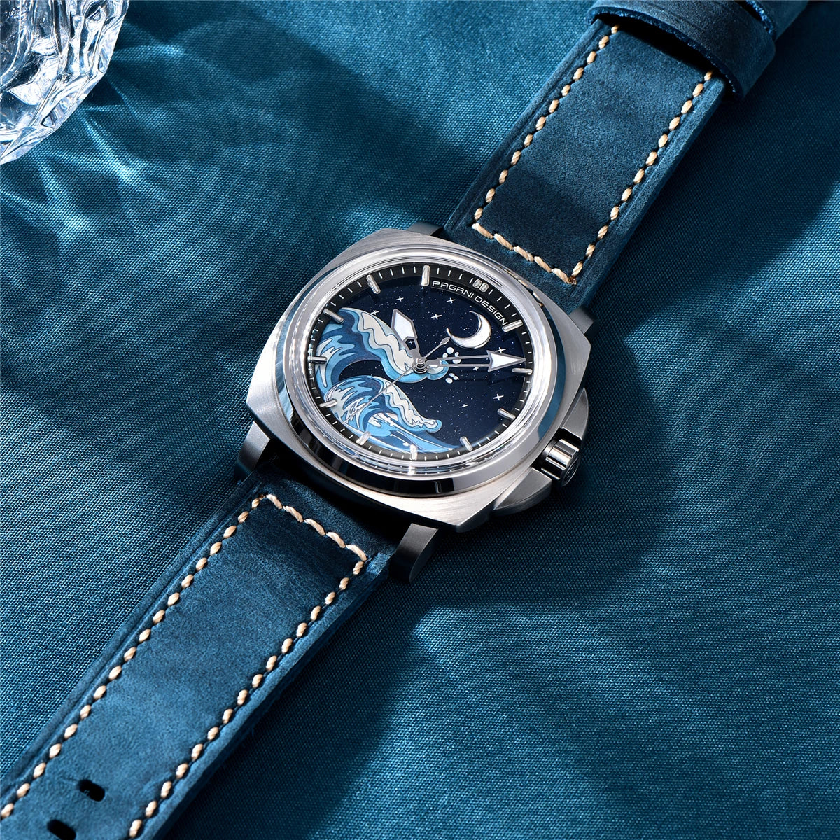 Pagani Design 2025 New NH35A 43MM Fashionable Men's Automatic Mechanical Watch Stainless Steel Waterproof 10Bar dial Glow reloj