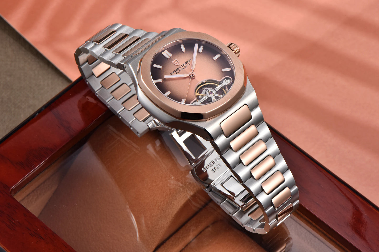 PAGANI DESIGN men's watch new mechanical automatic watch men's luxury stainless steel AR Sapphire crystal luminous men's watch