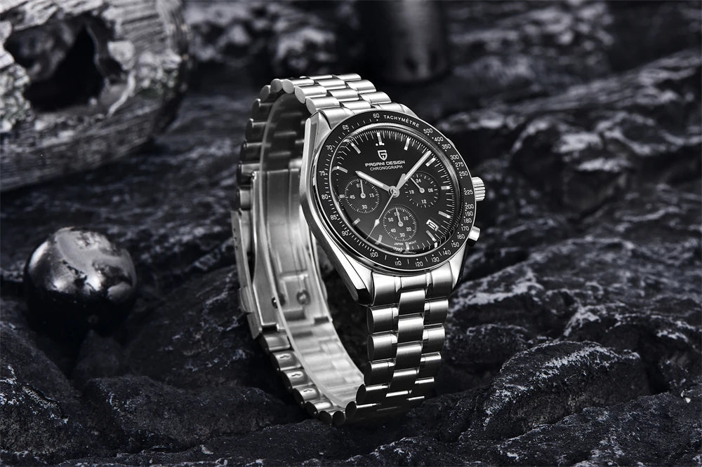 PAGANI DESIGN 2025 New Moon Watch For Men Quartz Multifunction Chronograph Sports Mens Watches Top Brand Luxury Sapphire Mirror