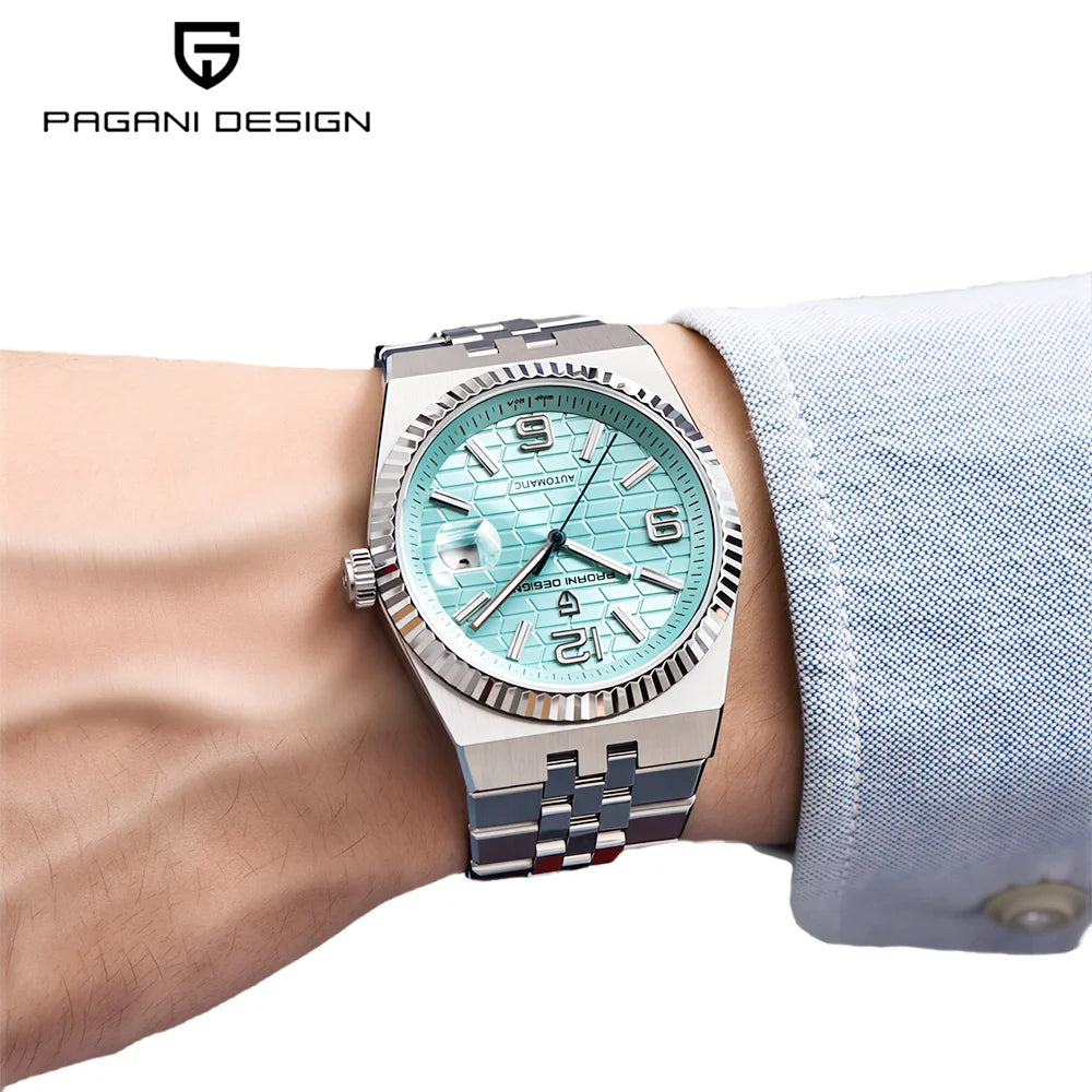 PAGANI DESIGN Men's Watch Fully Automatic Mechanical Stainless Steel Strap Night Light Watch PDYS027