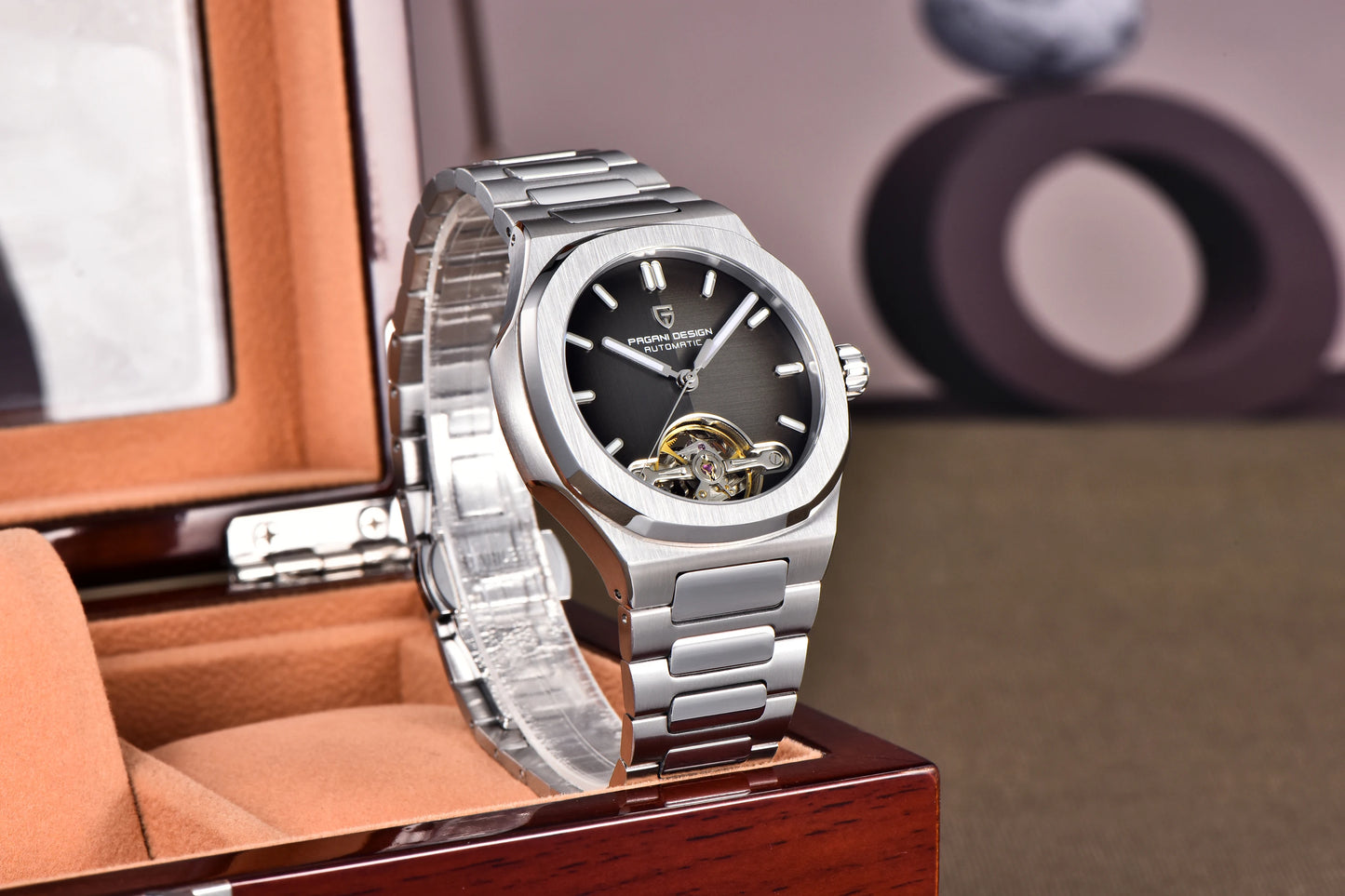 PAGANI DESIGN men's watch new mechanical automatic watch men's luxury stainless steel AR Sapphire crystal luminous men's watch