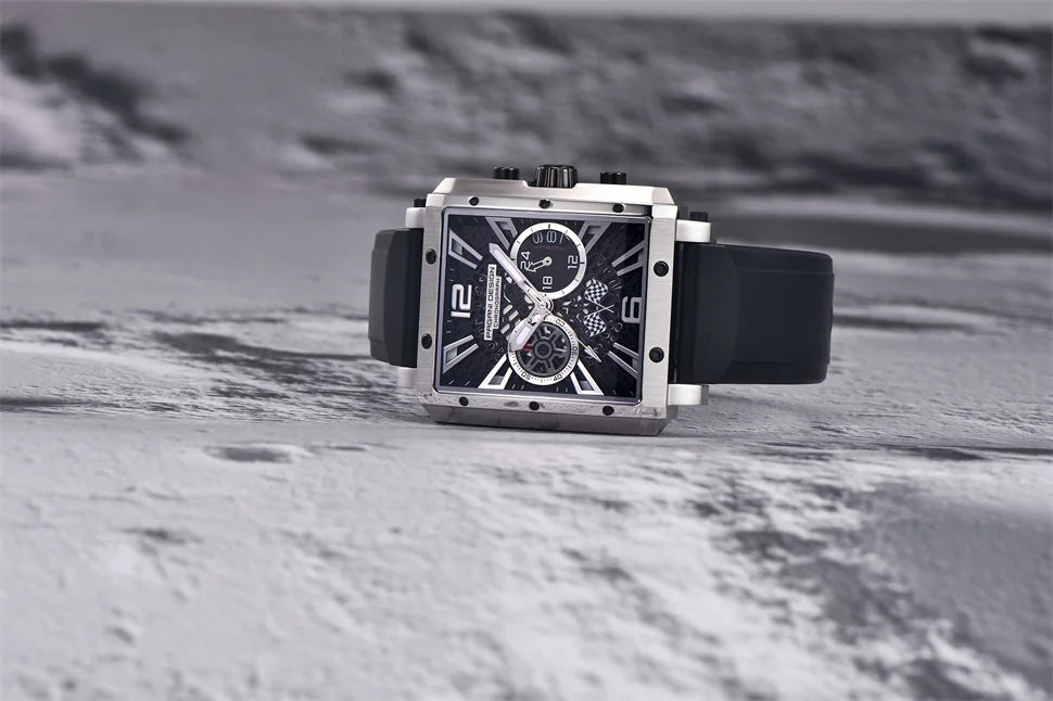 PAGANI DESIGN 2022 New Rectangular Watches for Men Top Brand Men's Sports Quartz Watches Skeleton Automatic Date Chronograph