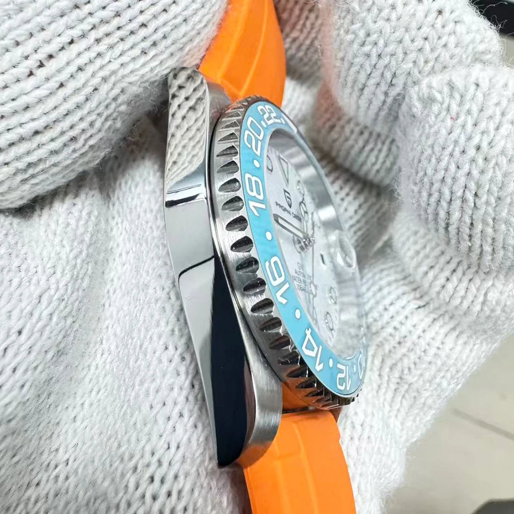 PAGANI DESIGN New Fashion Luxury Watch Mechanical Automatic Watch Sports Waterproof Rubber Rotating Frame Luminous Watch for Man