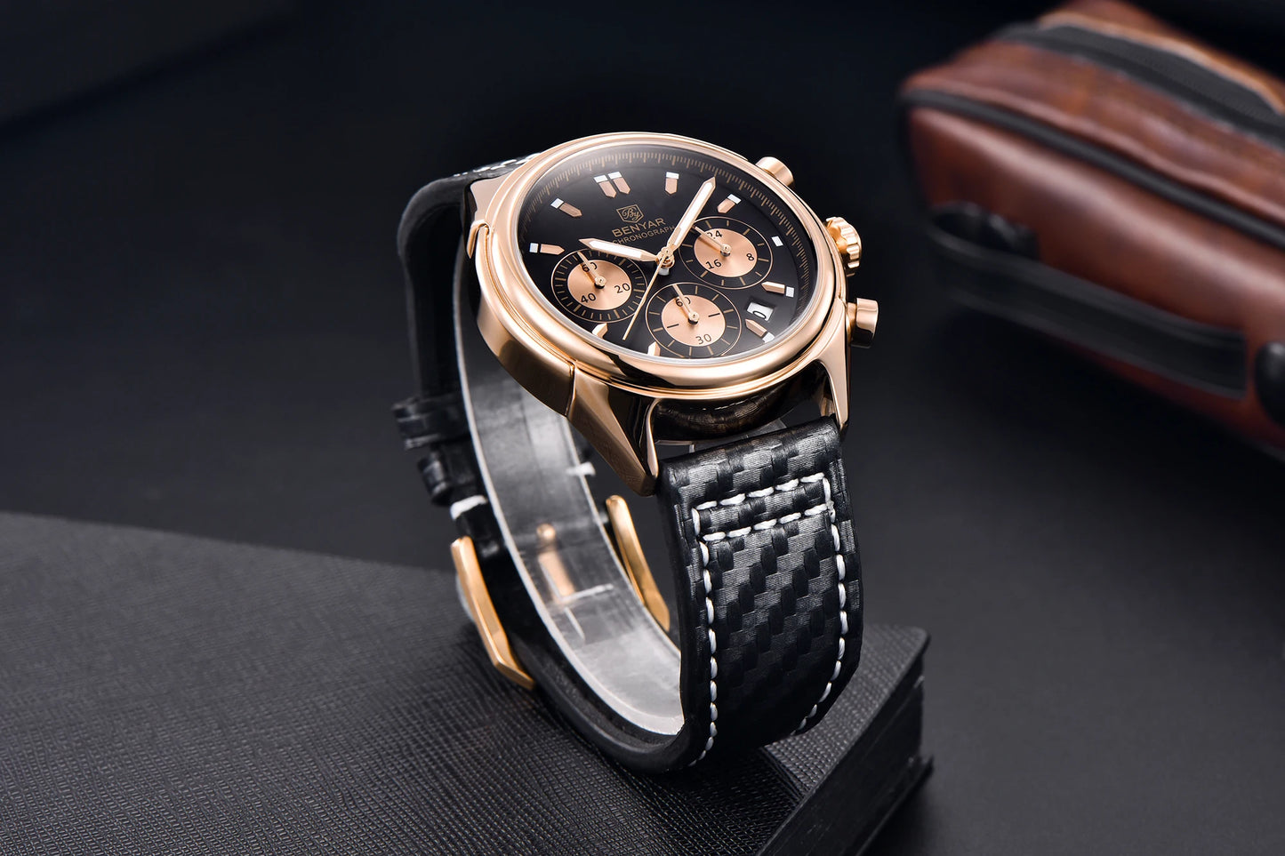 BENYAR 2024 New Watches Men Luxury Brand Chronograph Male Sport Watches Waterproof Stainless Steel Quartz Watch Relojes Hombre
