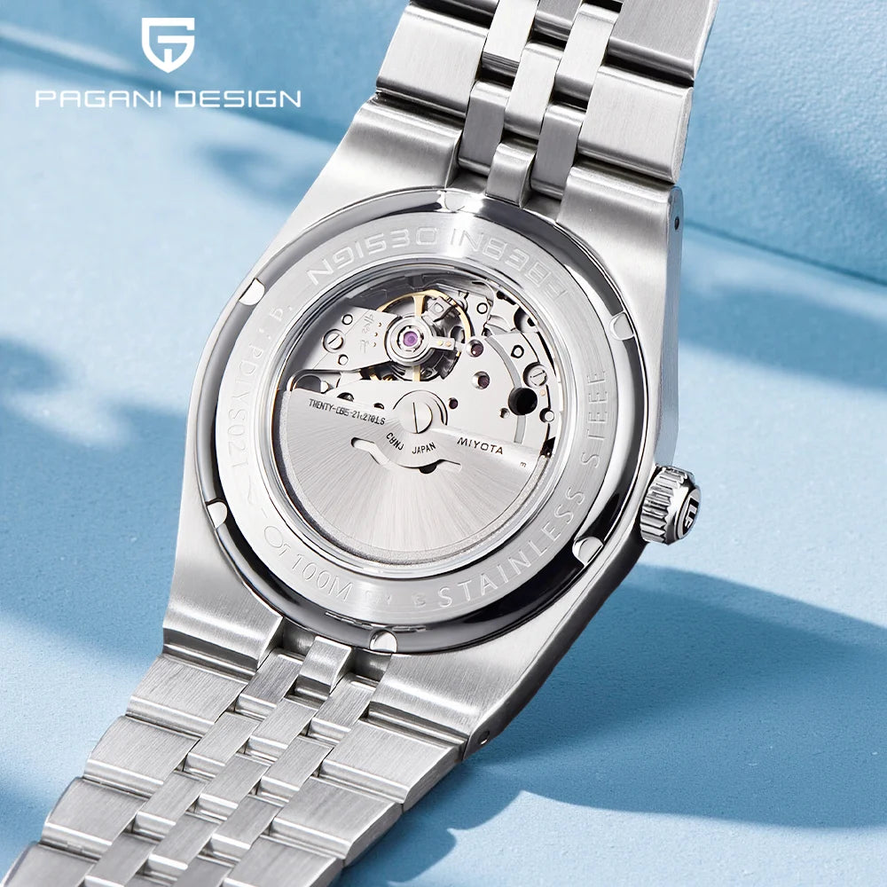 PAGANI DESIGN Men's Watch Fully Automatic Mechanical Stainless Steel Strap Night Light Watch PDYS027