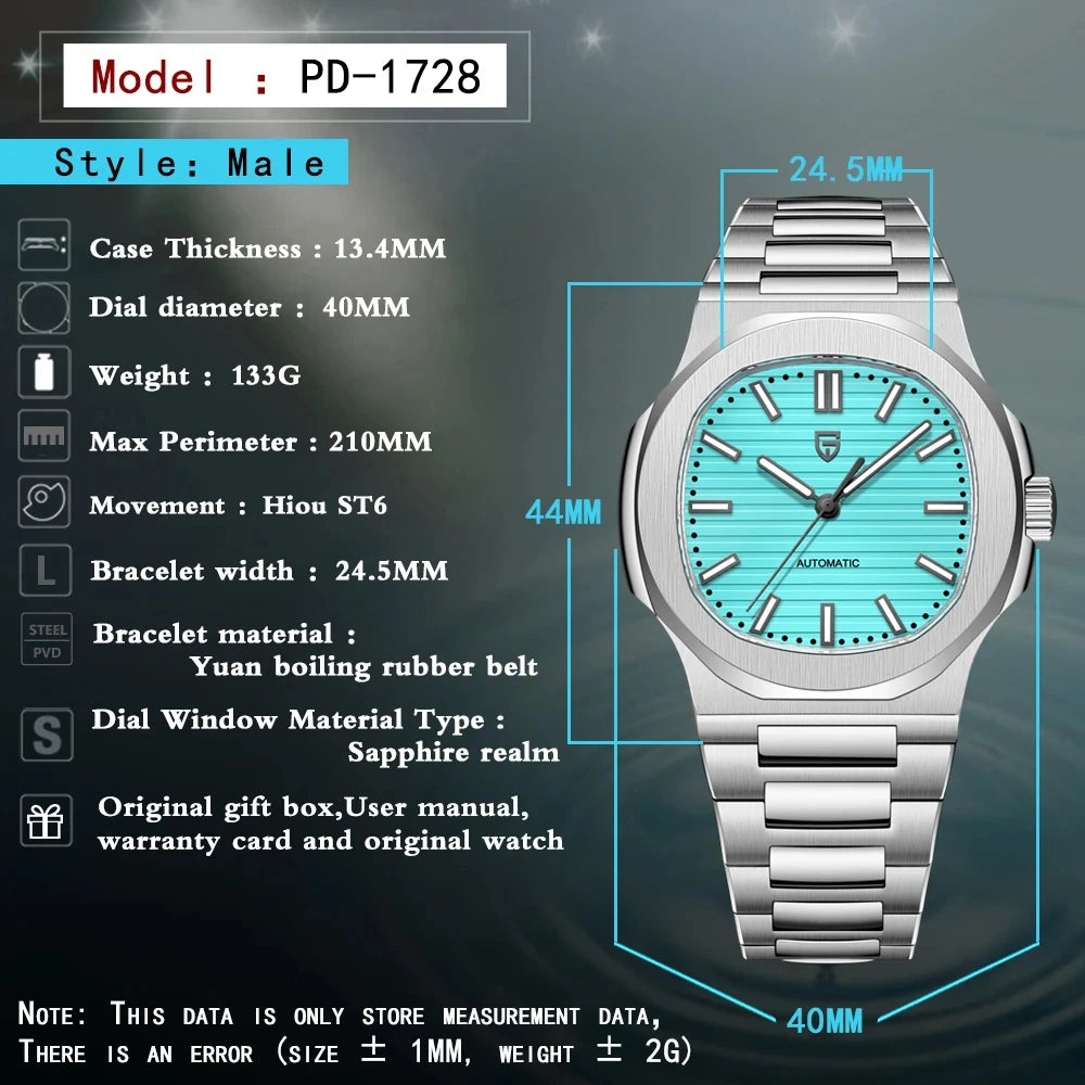 PAGANI DESIGN 2025 Men's Watches top brand Luxury Automatic Watch For Men Mechanical Wristwatch Stainless Waterproof Sapphire