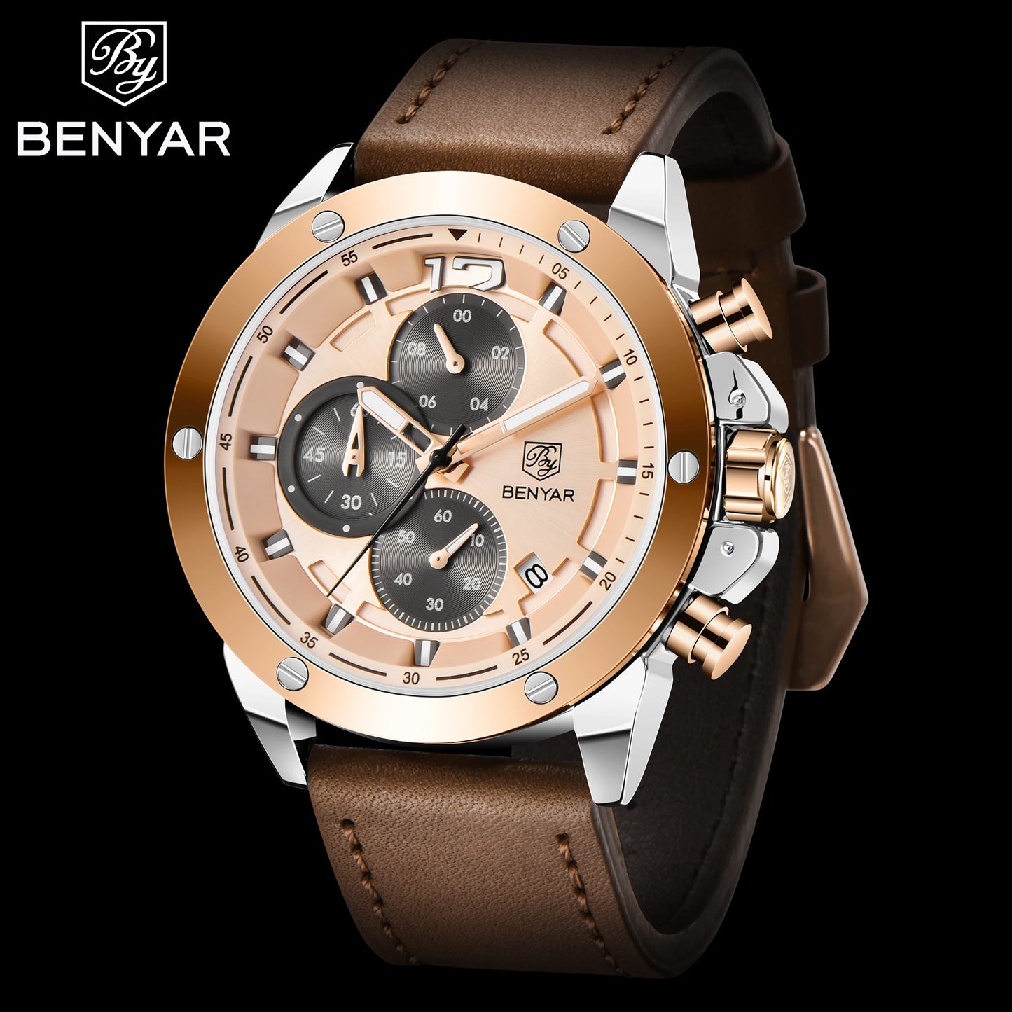 BENYAR Top Luxury Brand 2023 New Men's Watches Multifunction Quartz Sport Chronograph Watches Men Wrist Watch Relogio Masculino