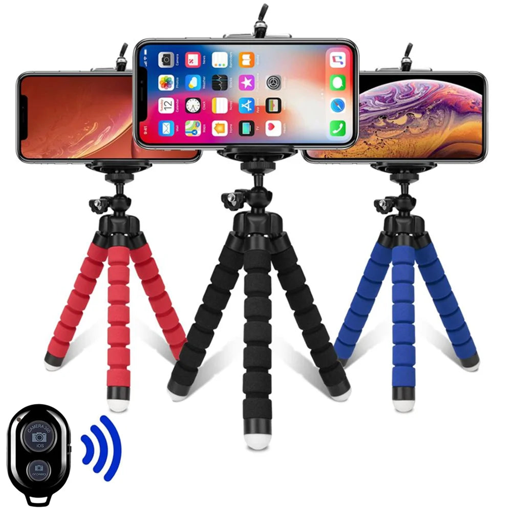 Tripé Flexível para Telemóvel e Câmara | Suporte Ajustável