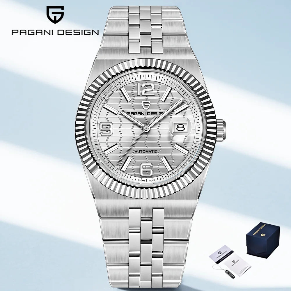 PAGANI DESIGN Men's Watch Fully Automatic Mechanical Stainless Steel Strap Night Light Watch PDYS027