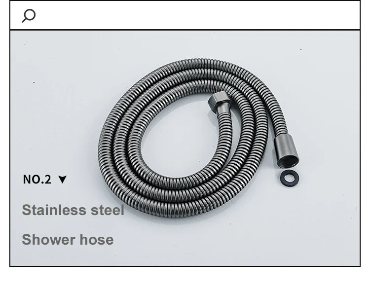 Grey Thermostatic Piano Digital Bathroom Shower Set 12 Inch Rain Shower Head Hot Cold Digital Bathroom Shower Set Accessories